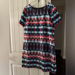 J. Crew Geometric Pattern Shift Dress Size 12
